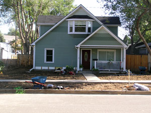 Colorado Springs Landscaping- Flagstone and Clean Up Before shot